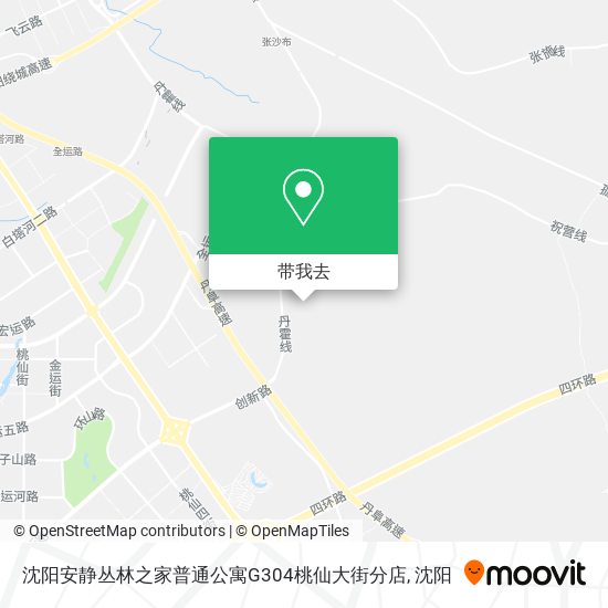 沈阳安静丛林之家普通公寓G304桃仙大街分店地图
