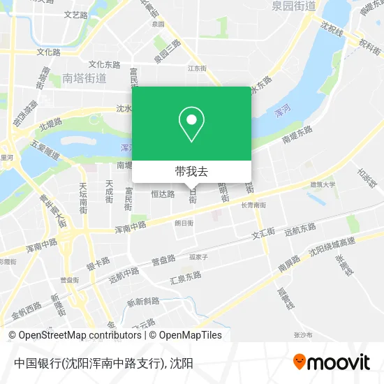 中国银行(沈阳浑南中路支行)地图