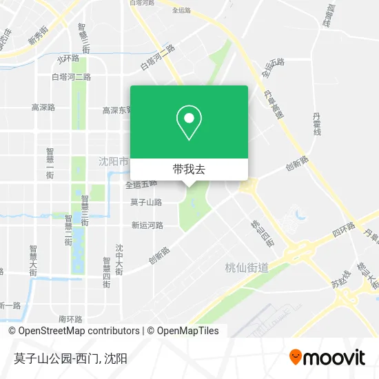 莫子山公园-西门地图