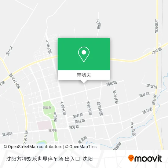沈阳方特欢乐世界停车场-出入口地图