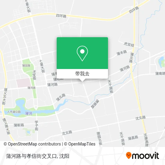 蒲河路与孝信街交叉口地图