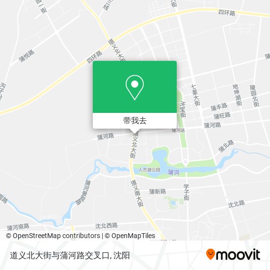道义北大街与蒲河路交叉口地图