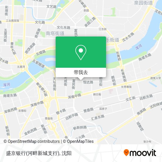 盛京银行(河畔新城支行)地图