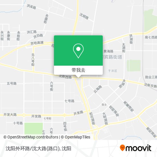 沈阳外环路/沈大路(路口)地图