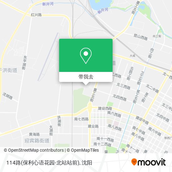 114路(保利心语花园-北站站前)地图