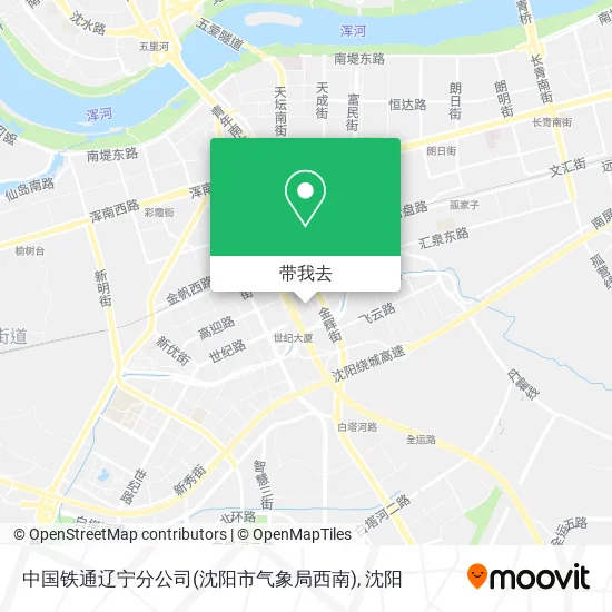 中国铁通辽宁分公司(沈阳市气象局西南)地图