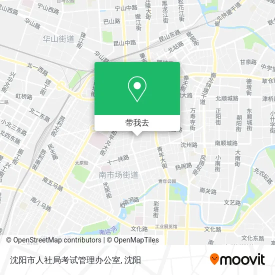 沈阳市人社局考试管理办公室地图