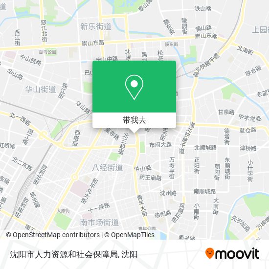 沈阳市人力资源和社会保障局地图