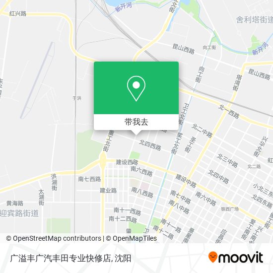广溢丰广汽丰田专业快修店地图