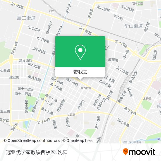 冠亚优学家教铁西校区地图