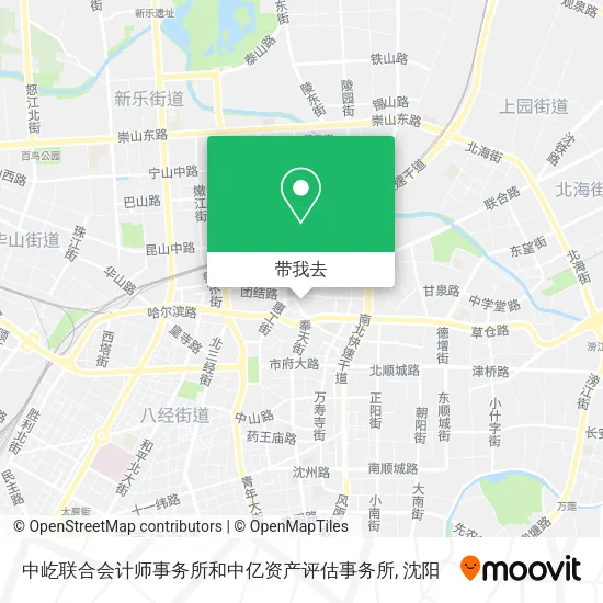 中屹联合会计师事务所和中亿资产评估事务所地图