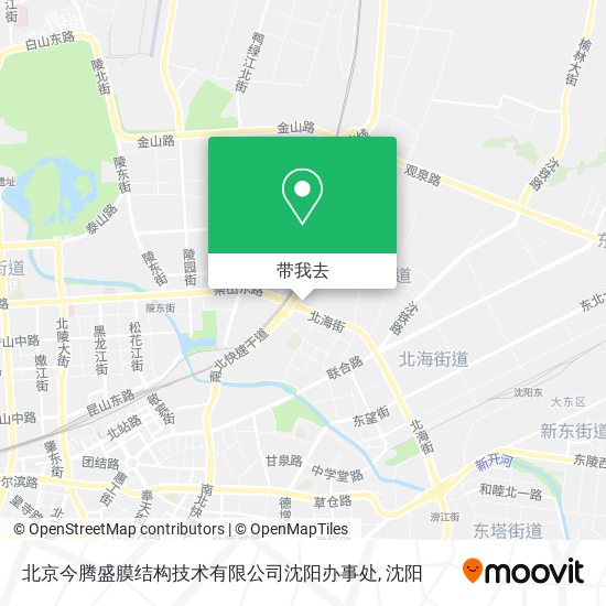 北京今腾盛膜结构技术有限公司沈阳办事处地图