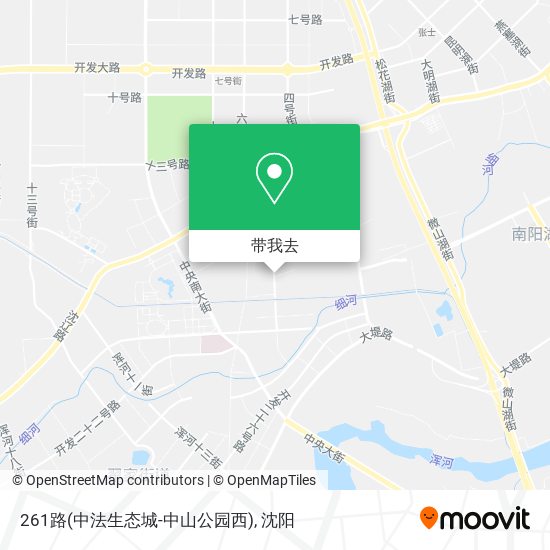 261路(中法生态城-中山公园西)地图