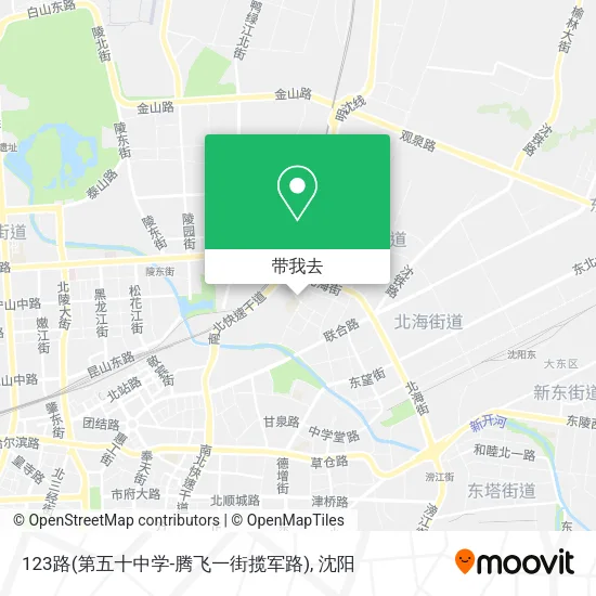 123路(第五十中学-腾飞一街揽军路)地图
