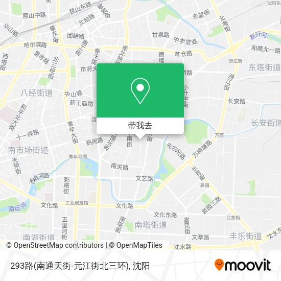 293路(南通天街-元江街北三环)地图