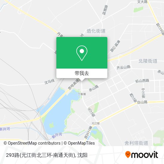 293路(元江街北三环-南通天街)地图