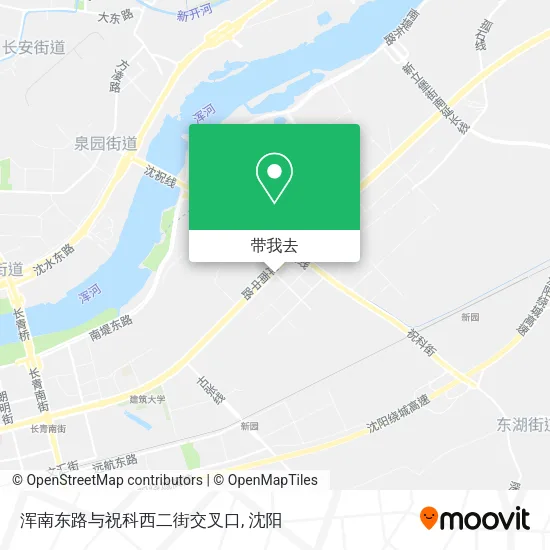 浑南东路与祝科西二街交叉口地图