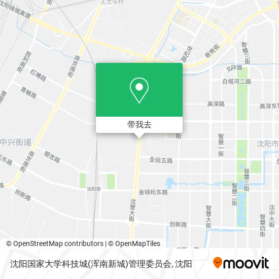 沈阳国家大学科技城(浑南新城)管理委员会地图