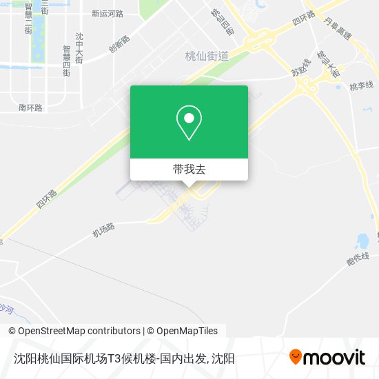 沈阳桃仙国际机场T3候机楼-国内出发地图