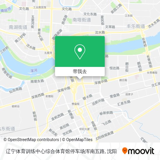辽宁体育训练中心综合体育馆停车场浑南五路地图