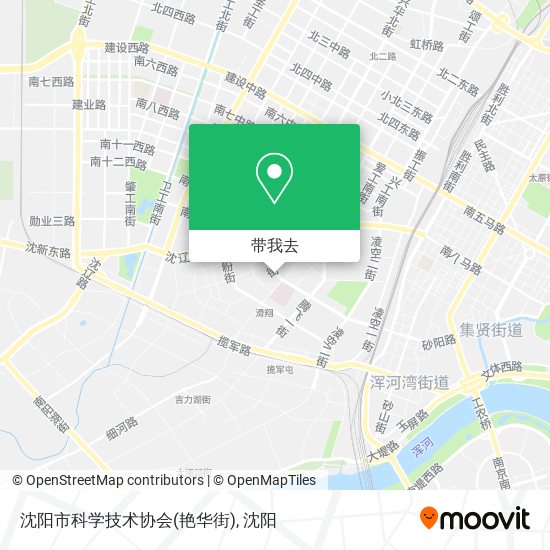 沈阳市科学技术协会(艳华街)地图