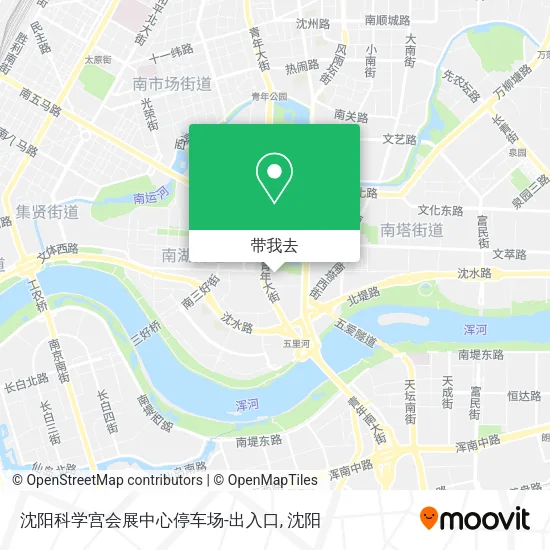 沈阳科学宫会展中心停车场-出入口地图