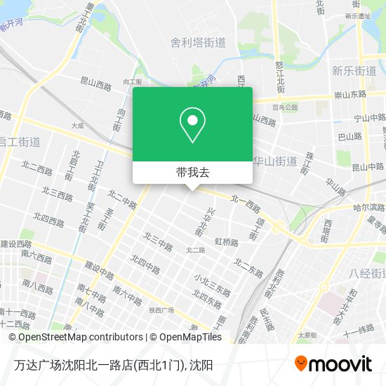 万达广场沈阳北一路店(西北1门)地图