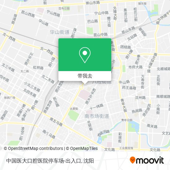 中国医大口腔医院停车场-出入口地图