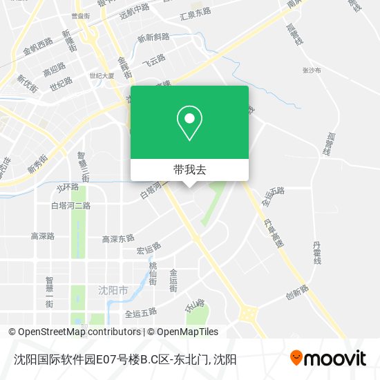 沈阳国际软件园E07号楼B.C区-东北门地图