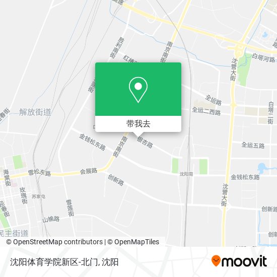 沈阳体育学院新区-北门地图