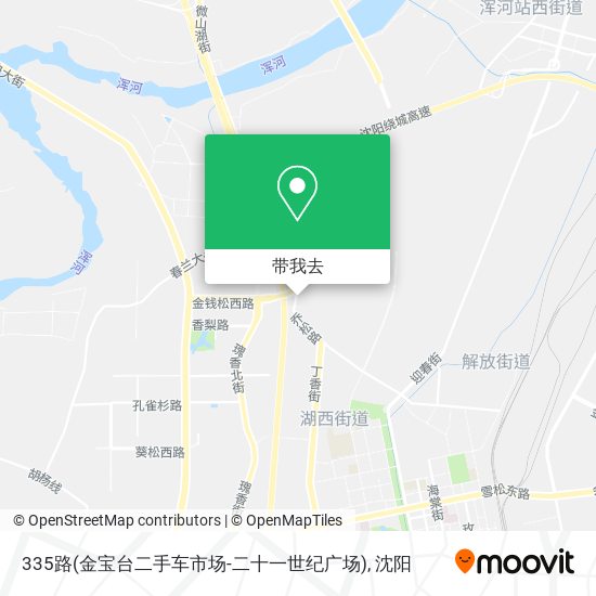 335路(金宝台二手车市场-二十一世纪广场)地图