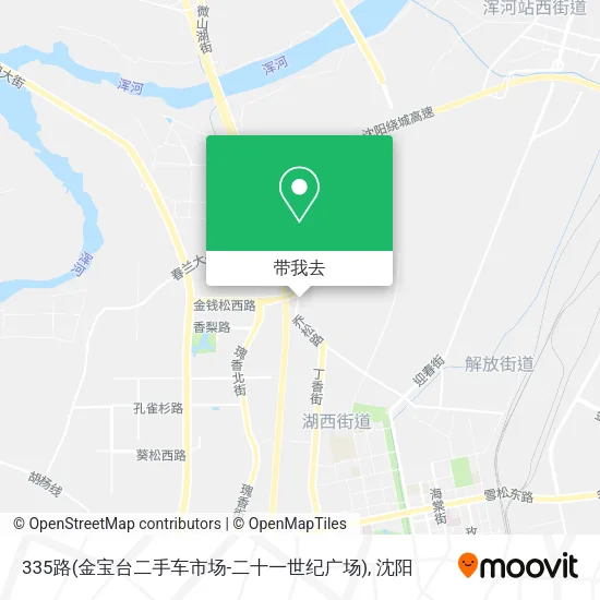 335路(金宝台二手车市场-二十一世纪广场)地图