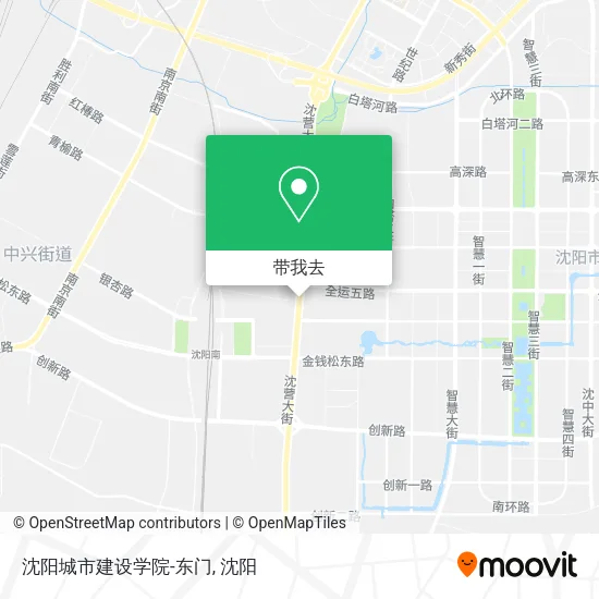 沈阳城市建设学院-东门地图