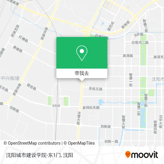 沈阳城市建设学院-东1门地图