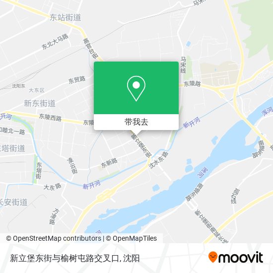 新立堡东街与榆树屯路交叉口地图