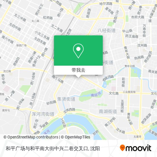 和平广场与和平南大街中兴二巷交叉口地图