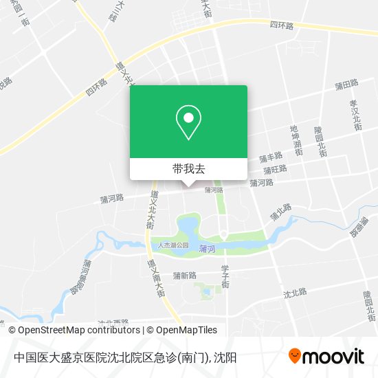 中国医大盛京医院沈北院区急诊(南门)地图