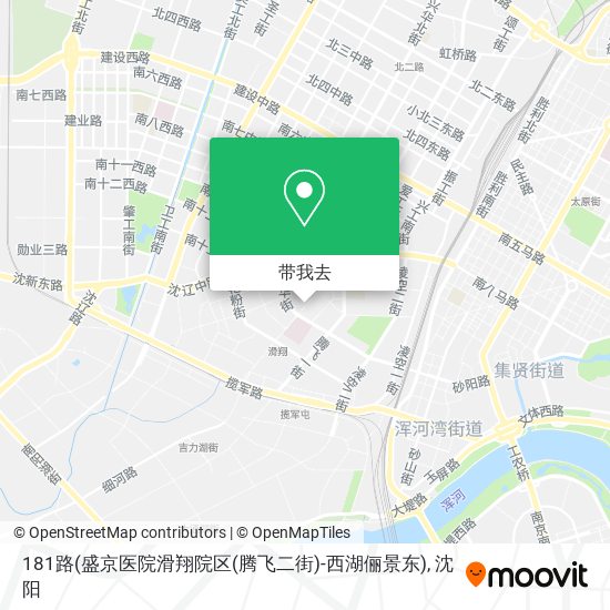 181路(盛京医院滑翔院区(腾飞二街)-西湖俪景东)地图