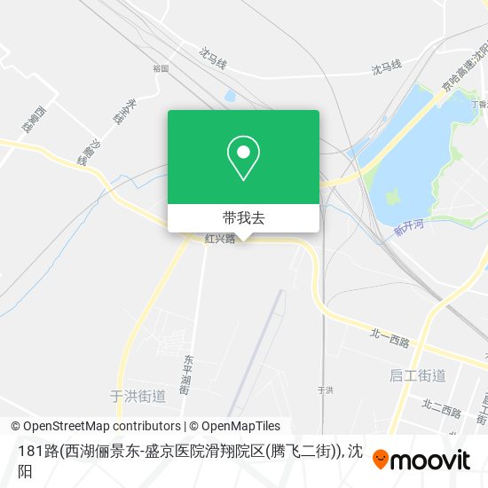181路(西湖俪景东-盛京医院滑翔院区(腾飞二街))地图
