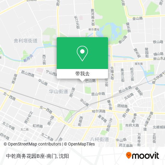 中乾商务花园B座-南门地图