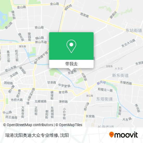 瑞港沈阳奥迪大众专业维修地图