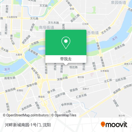 河畔新城南园-1号门地图