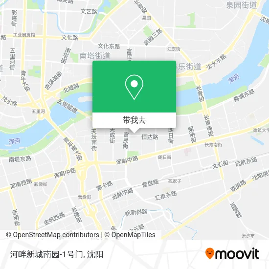 河畔新城南园-1号门地图