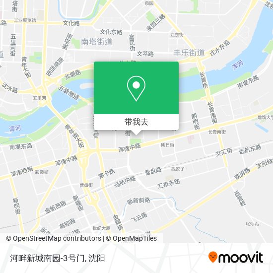 河畔新城南园-3号门地图