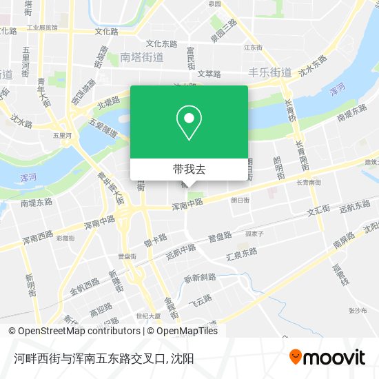 河畔西街与浑南五东路交叉口地图