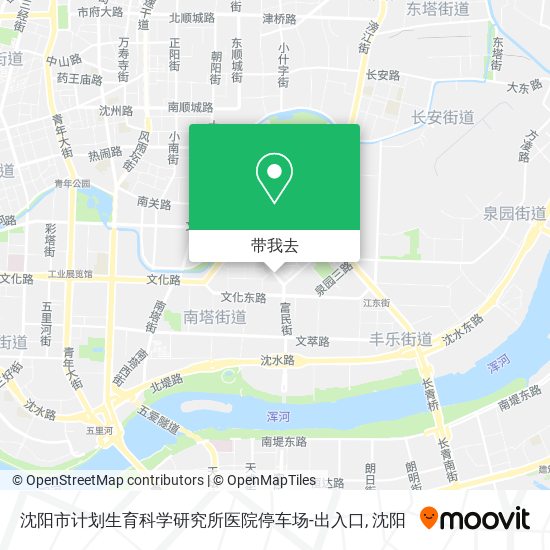 沈阳市计划生育科学研究所医院停车场-出入口地图