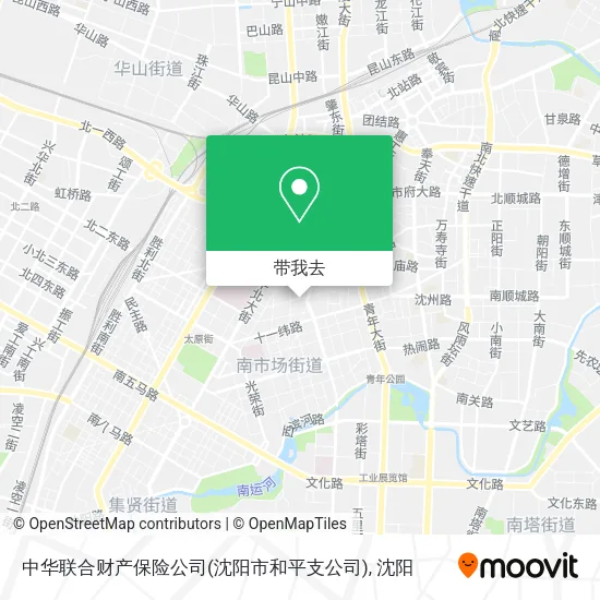 中华联合财产保险公司(沈阳市和平支公司)地图