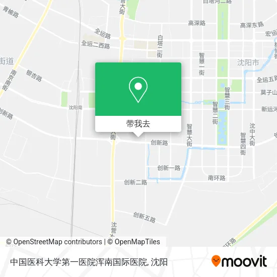 中国医科大学第一医院浑南国际医院地图