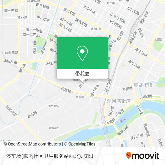 停车场(腾飞社区卫生服务站西北)地图