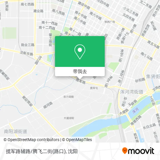 揽军路辅路/腾飞二街(路口)地图